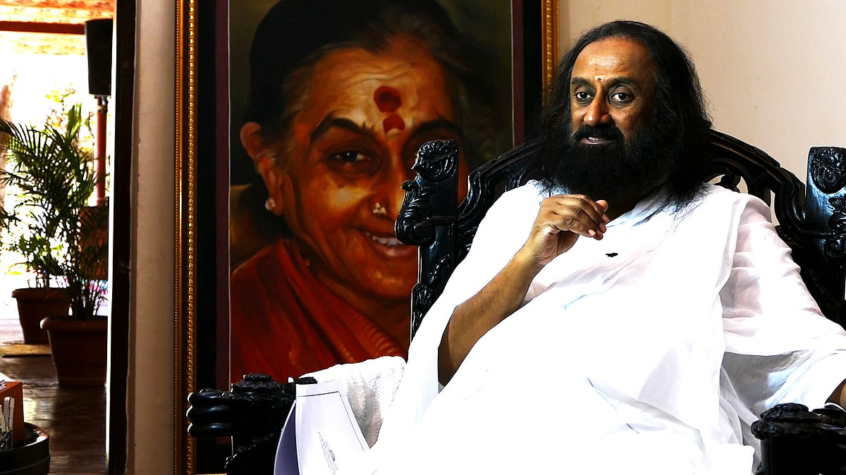 Sri Sri Ravi Shankar at the Art of Living International Ashram at Bangalore (Photo: The Quint)
