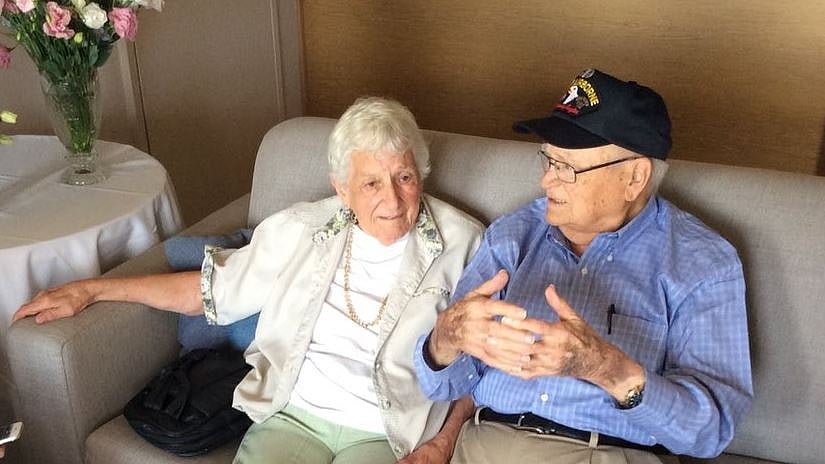 World War II veteran met his wartime girlfriend after 70 years. (Photo Courtesy: Twitter/<a href="https://twitter.com/Mike_Hixenbaugh/status/697269146665426944">@Mike_Hixenbaugh</a>)