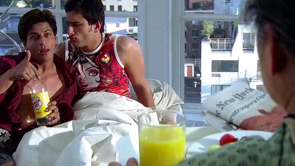 Saif Ali Khan has an incredibly ‘interesting’ maid called Kanta bai in <i>Kal Ho Na Ho</i>. (Photo Courtesy: YouTube screenshot)
