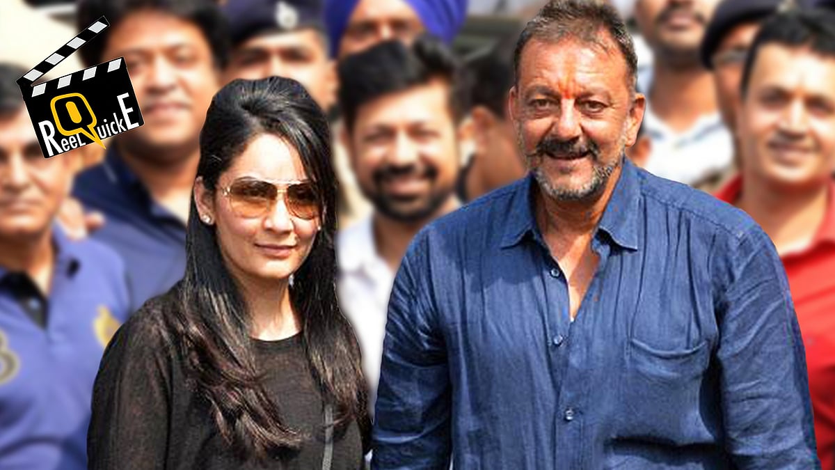 Maanyata and Sanjay Dutt (Photo: ANI Youtube Grab) 