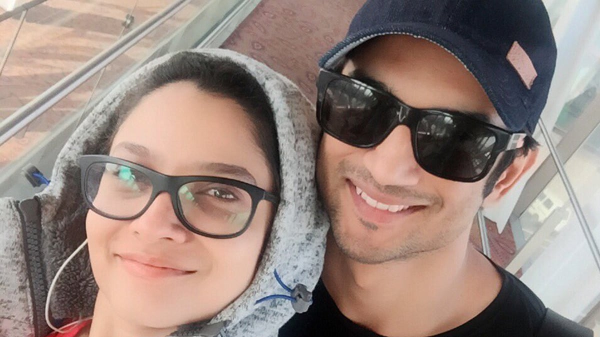 Sushant Singh Rajput with Ankita Lokhande.