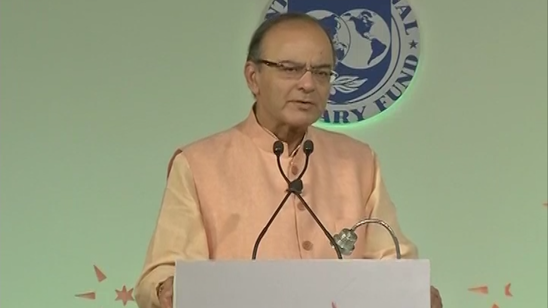 Arun Jaitley, at the Advancing Asia Conference, New Delhi. (Photo: ANI Screengrab)