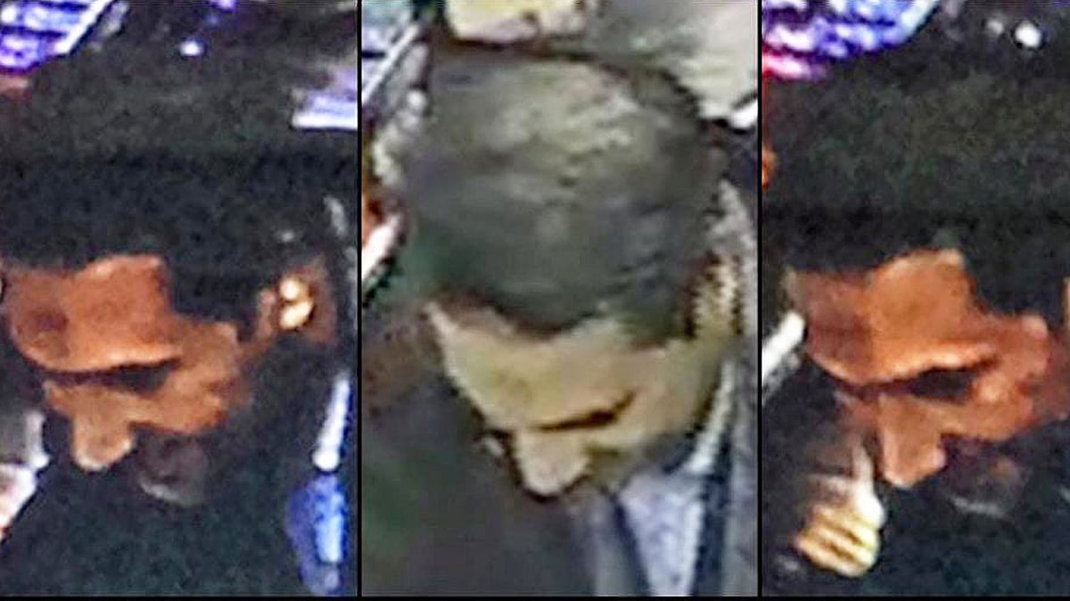 A combo photograph shows Najim Laachraoui, who was previously identified in a false passport as Soufiane Kayal by Belgium Federal Police, during a money transfer on 17 November 2015 in a Western Union bank in the Brussels region of Belgium. (Photo: AP)