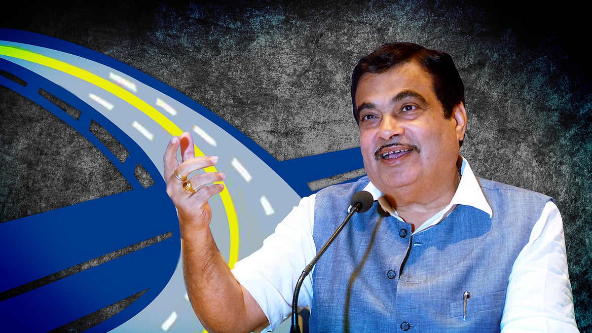 Minister for Road Transport and Highways and Shipping Nitin Gadkari (Photo: <b>The Quint</b>)