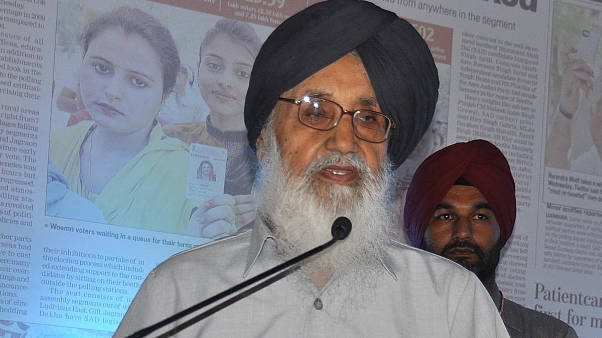 Shiromani Akali Dal (SAD) leader Parkash Singh Badal. (File Photo: IANS)&nbsp;