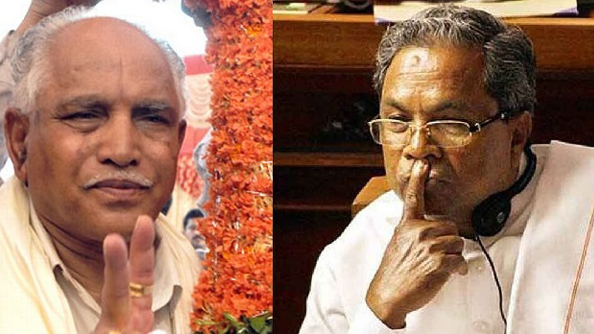 Yeddyurappa (L) and Siddaramaiah (R).