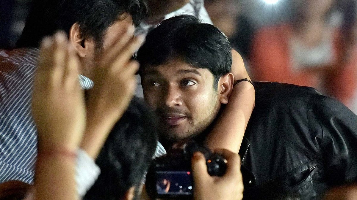 Kanhaiya Kumar in JNU. (Photo: PTI)