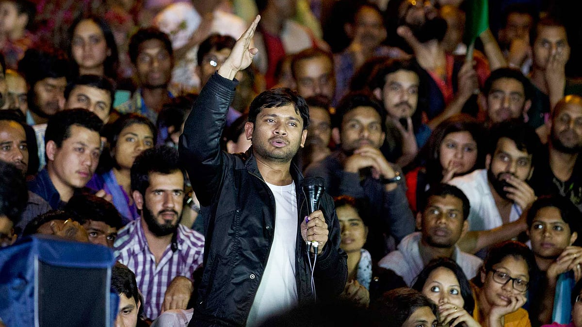 Kanhaiya Kumar in JNU on 3 March 2016. (Photo: AP)