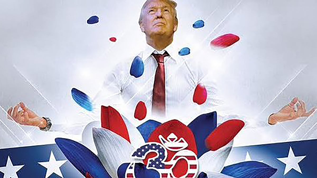 Donald Trump’s Vishnu avatar. (Photo: <a href="https://twitter.com/ChanakyaBhakta/status/706249876036788225">Twitter</a>)