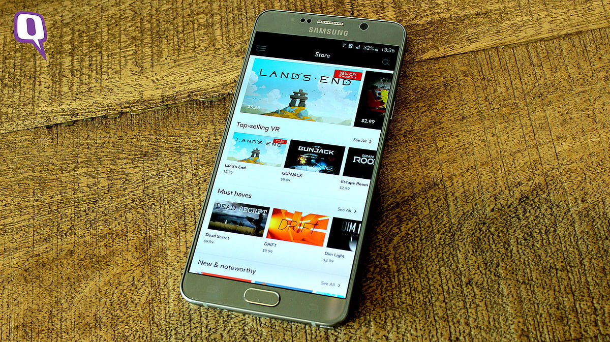 Samsung Gear VR app store made by Oculus. (Photo: <b>The Quint</b>)