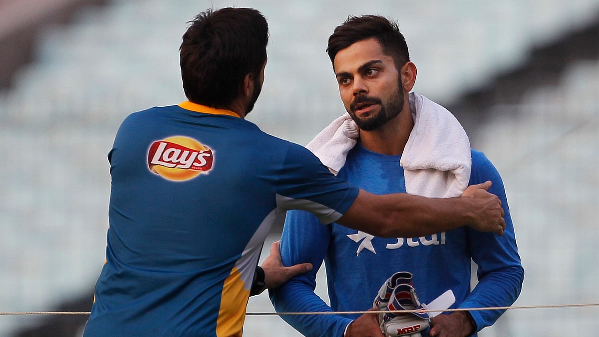 File image of Virat Kohli and Pakistan skipper Shahid Afridi.