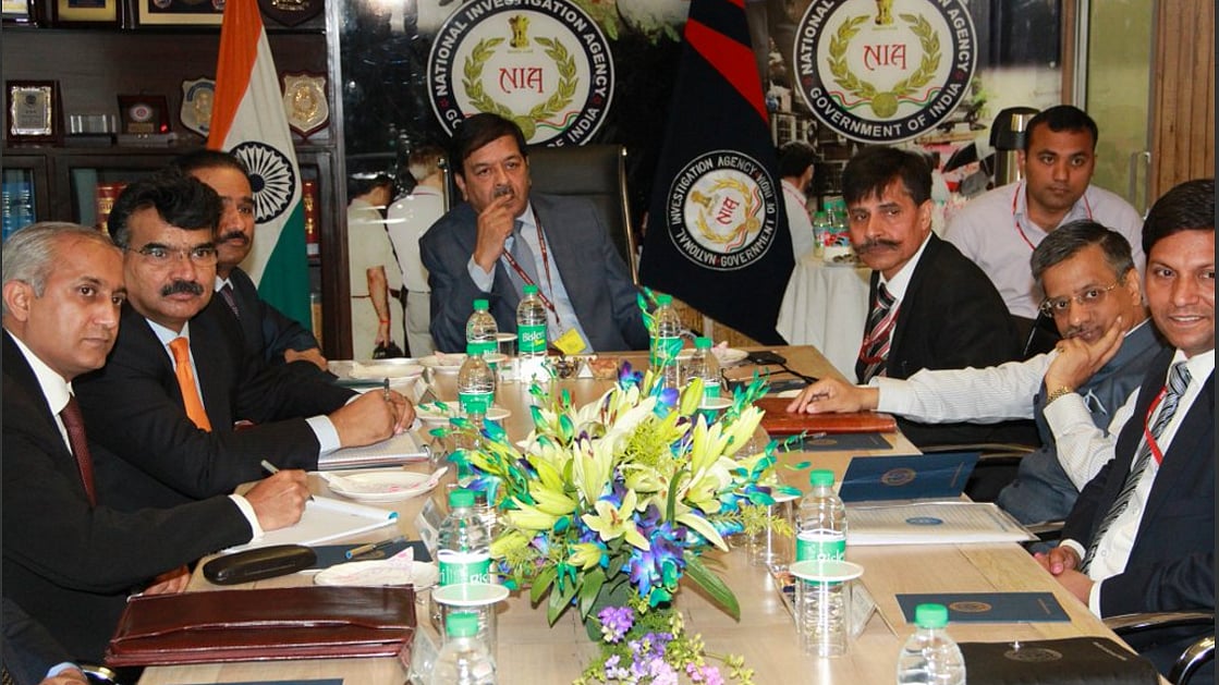 Briefing underway of Pakistan JIT members by NIA officers (Photo Courtesy: NIA)