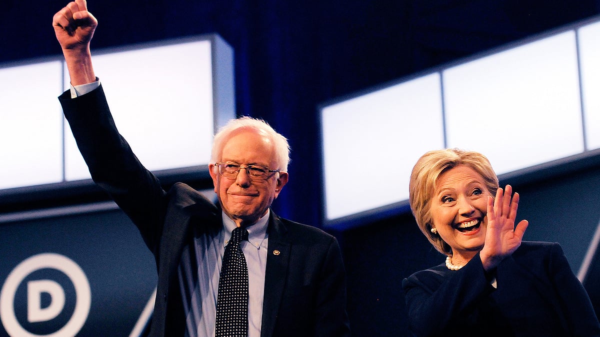Democratic presidential candidates Bernie Sanders and Hillary Clinton on 9 March 2016. (Photo: AP)
