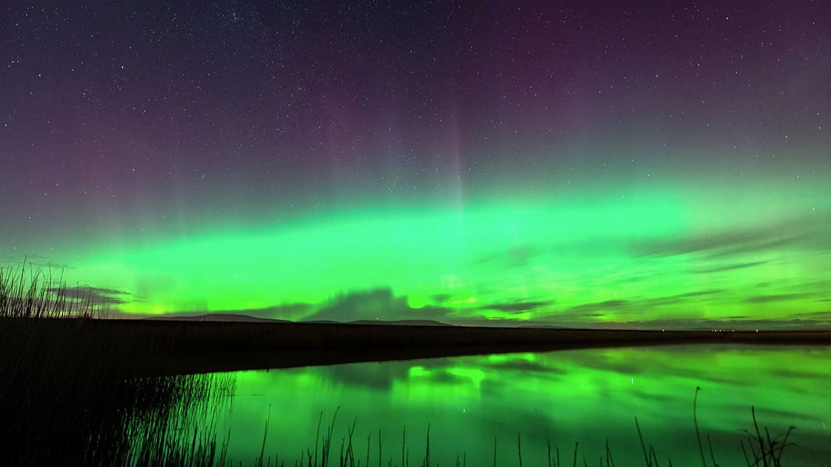 Aurora Borealis dazzled Britain’s skies on Sunday night. (Photo: AP Screengrab)