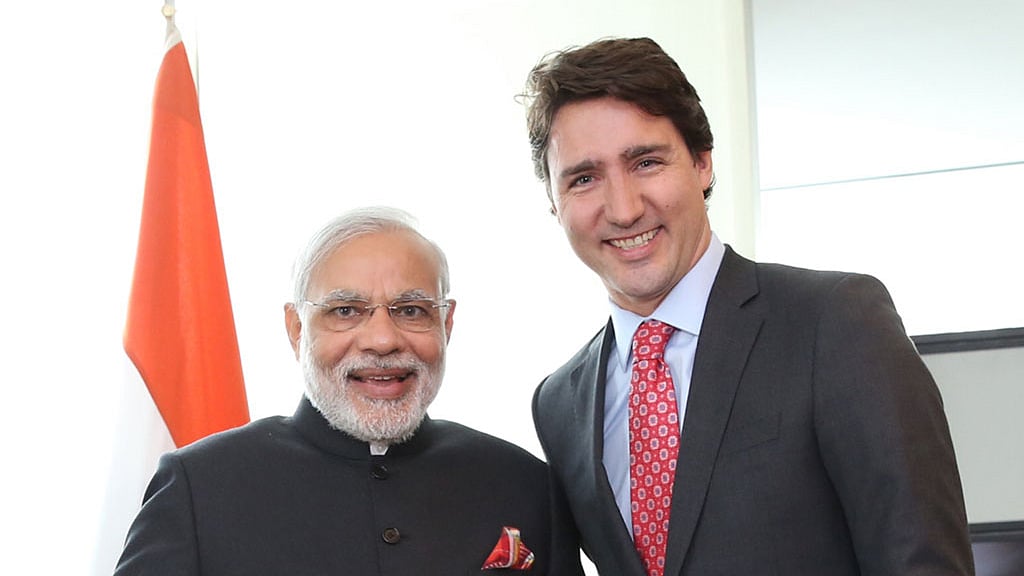 PM Modi with Canadian  Prime Minister Justin Trudeau in a file photo.