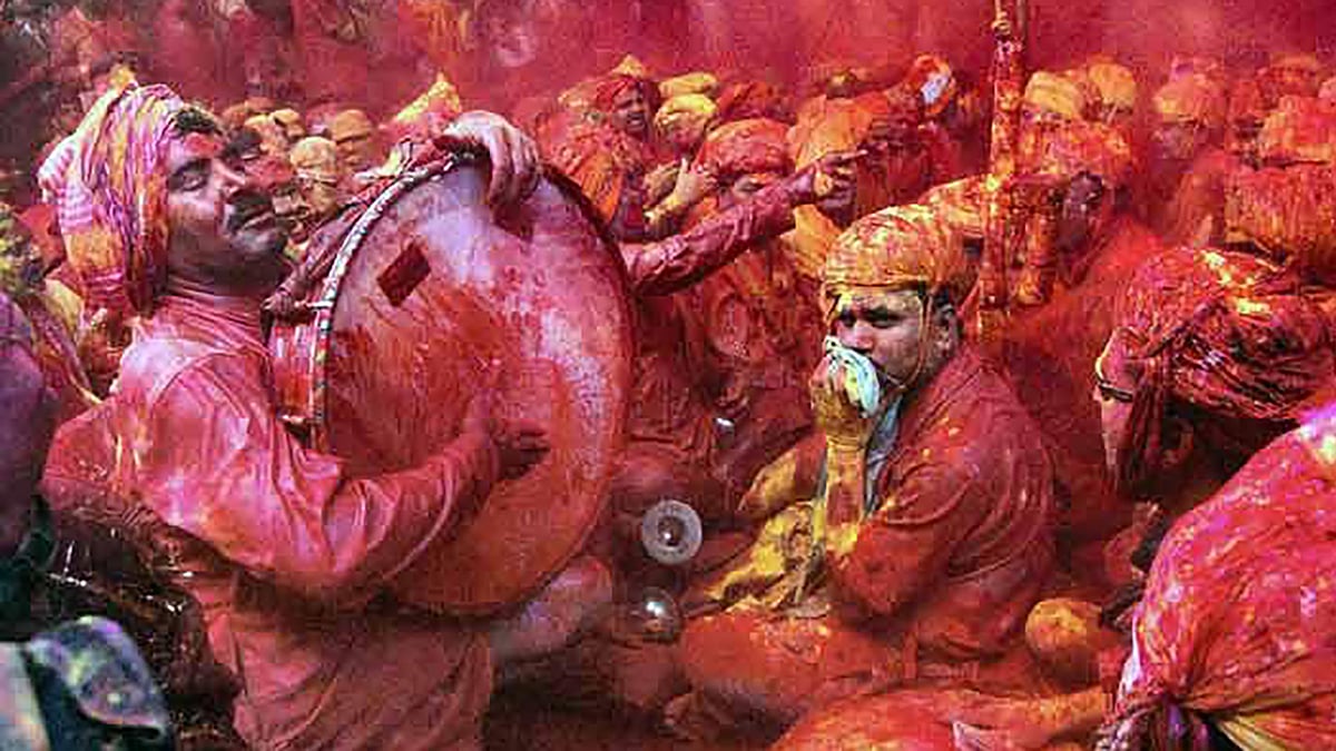 People soaked in Holi revelry. (Photo: PTI)