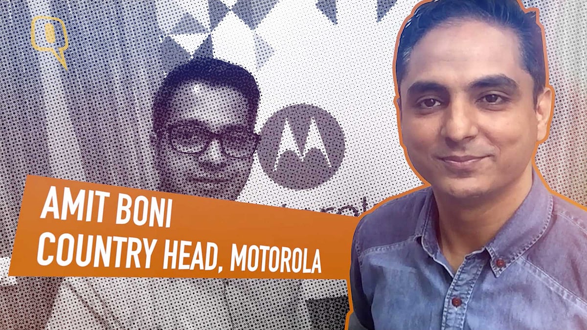 Amit Boni, Country Head, Motorola. (Photo: <b>The Quint</b>)&nbsp;