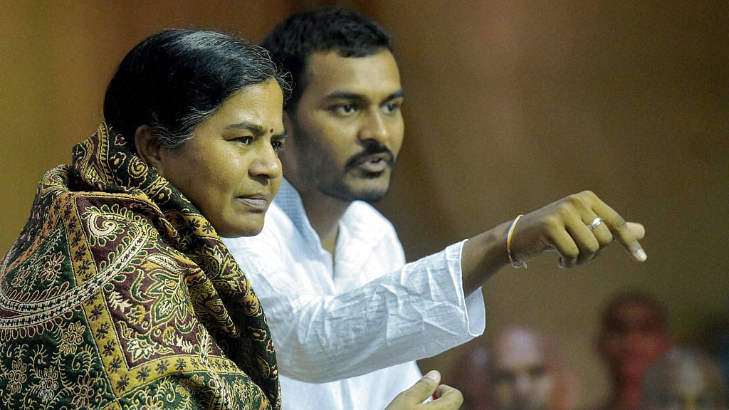 File photo of Rohith Vemula’s mother Radhika and brother Naga Chaitanya Vemula. 