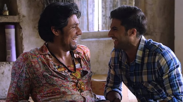 (Left to right) Randeep Hooda and Akshay Oberoi in a still from <i>Laal Rang</i>. (Photo Courtesy: YouTube Screengrab)