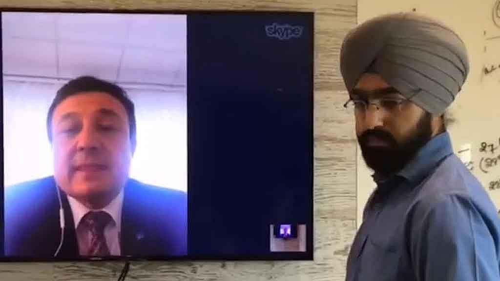 World Uyghur Congress (WUC) leader Dolkun Isa (left) speaking exclusively with <b>The Quint.</b> (Photo: <b>The Quint</b>) 