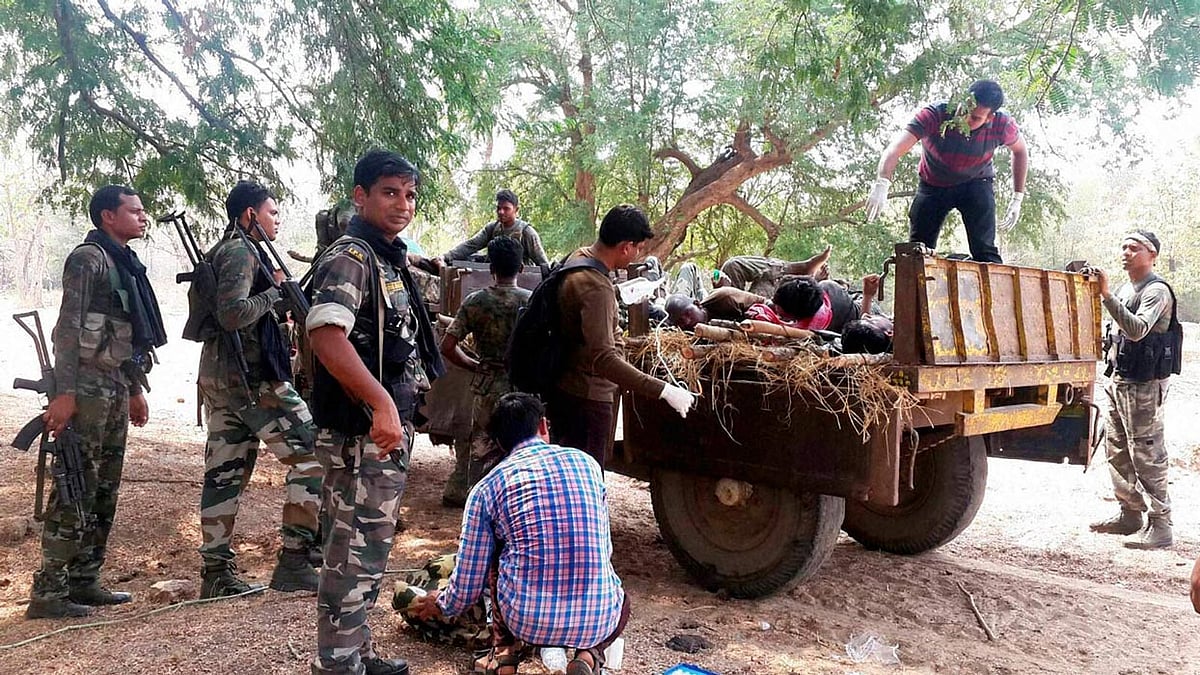 File photo of men injured in a Naxal attack in Chhattisgarh. (Photo: PTI)