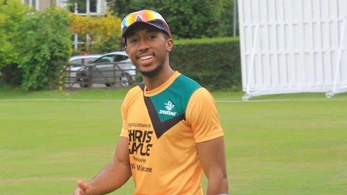 Adrian St John. (Photo: <a href="https://twitter.com/henrygayle">Chris Gayle Twitter</a>)