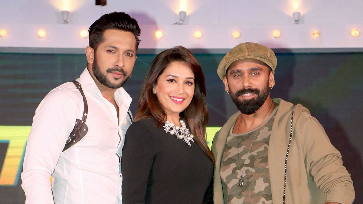 Terence Lewis, Madhuri Dixit and Bosco Martis the <i>So You Think You Can Dance</i> stage (Photo: Yogen Shah)