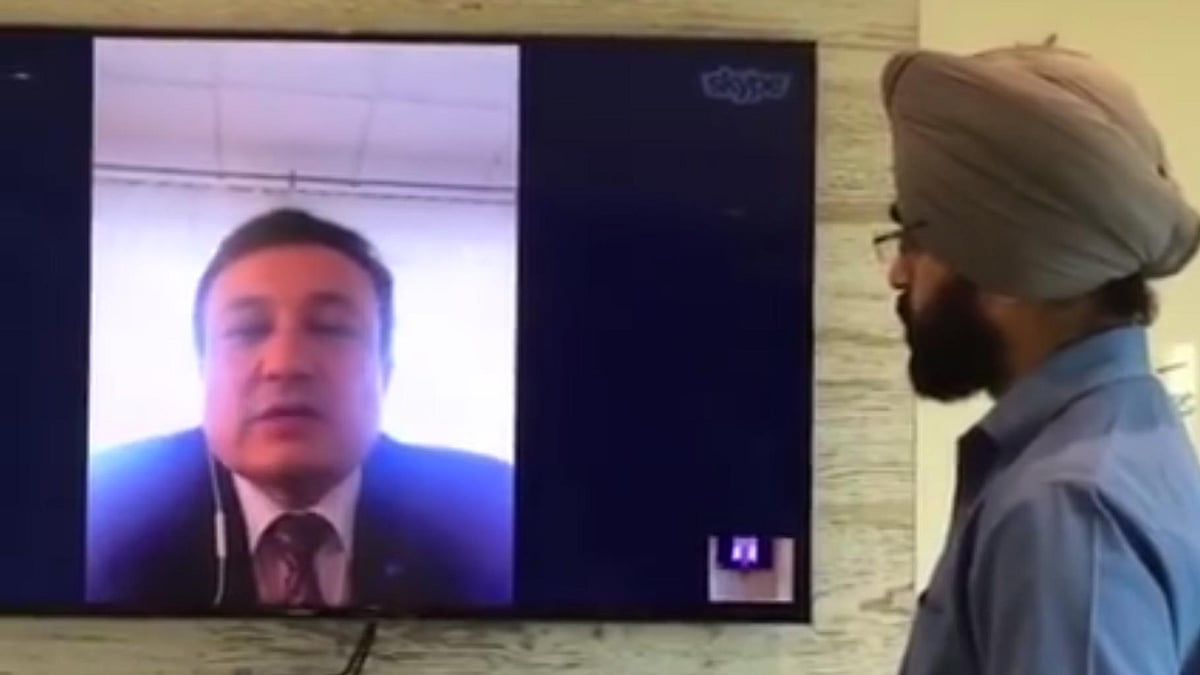 World Uyghur Congress (WUC) leader Dolkun Isa (left) speaking exclusively with The Quint. (Photo: <b>The Quint</b>)