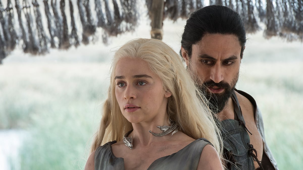 Daenerys Targaryen in Season 6 of <i>Game of Thrones</i> with a mystery character (Photo: Game of Thrones, HBO and related service marks are the property of Home Box office, Inc. All rights reserved)