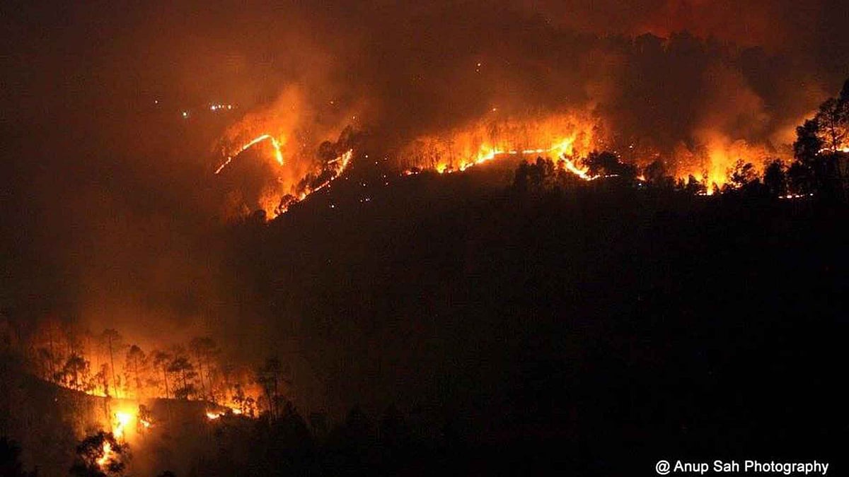 Three NDRF teams and one SDRF team have been deployed to fight the fire. (Photo Courtesy: Anup Sah)
