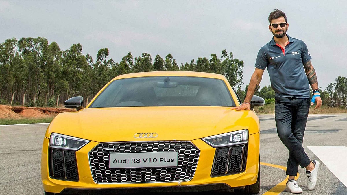 Virat Kohli, Indian Cricketer and Audi Brand Ambassador, launches the Audi R8 V10 Plus. (Photo: PTI)