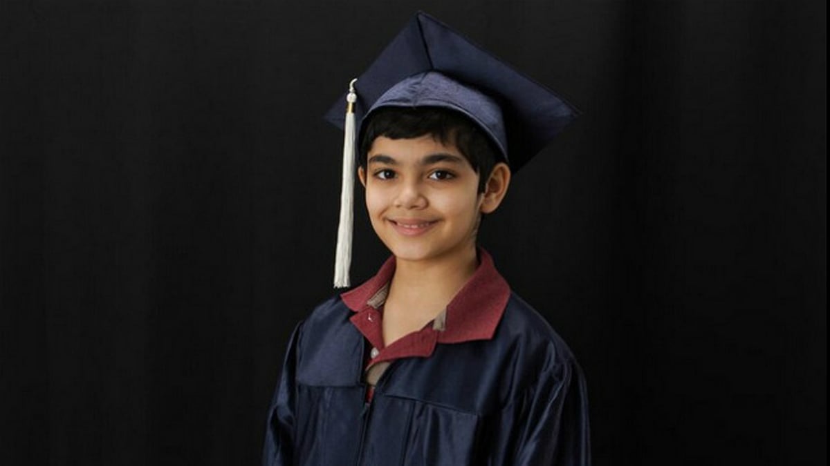 Tanishq Abraham, 12, graduated from American River University at the age of 11. (Photo: Bijou Abraham)