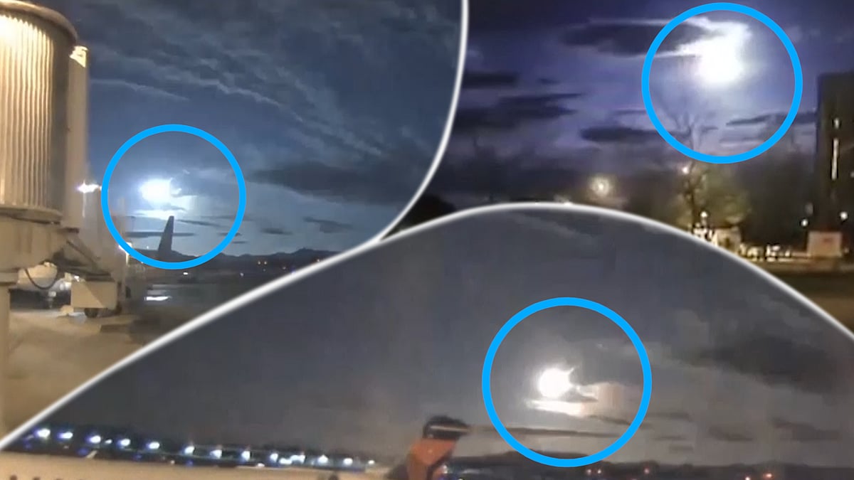 The bright flash visible from several states was apparently left by a meteor burning up as it passed through the Earth’s atmosphere. (Photo: AP screengrab)
