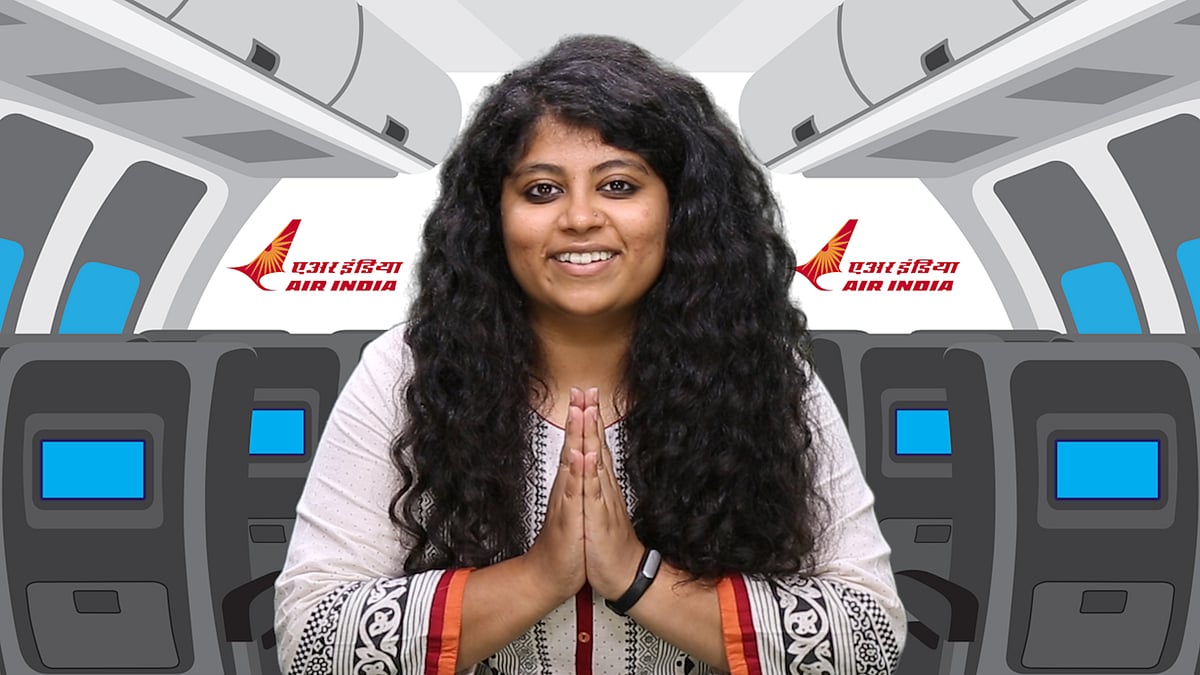Air India can <i>namaskar</i> or <i>Jai Hind</i> or even <i>Bharat mata ki jai</i>. We’re FINE with that. (Photo: <b>The Quint</b>)