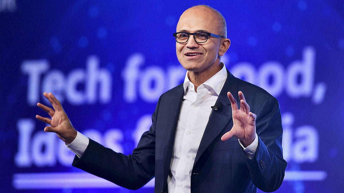 Microsoft CEO Satya Nadella spoke on Wednesday at Future Decoded event in Mumbai. (Photo: PTI)