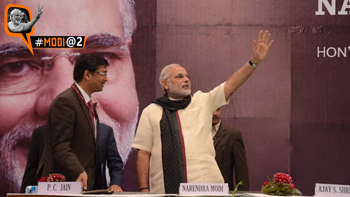 Narendra Modi at SRCC in 2013. (Photo: <a href="http://www.narendramodi.in/a-visual-treat-shri-modi-at-srcc-5095">narendramodi.in</a>)