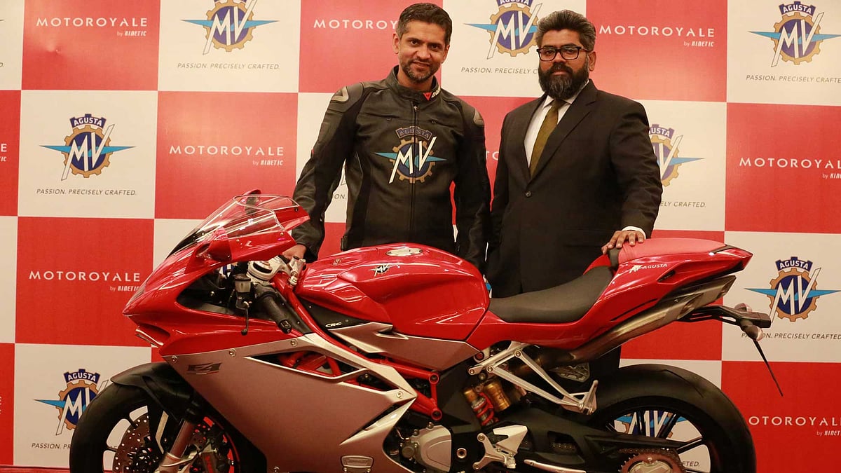 Ajinkya Firodia, Managing Director of MV Agusta India Pvt Ltd and R Judah Immanuel Sangaran, FarEast Country Manager, MV Agusta Motor. (Photo: MV Agusta)   