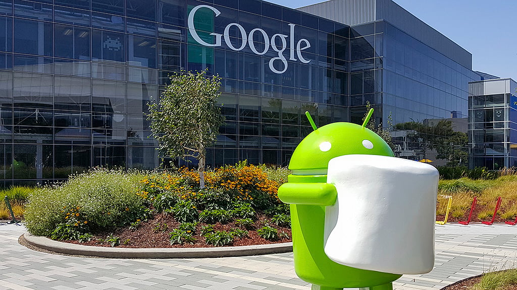 Android Marshmallow (latest android OS) replica in front of Google office.&nbsp;