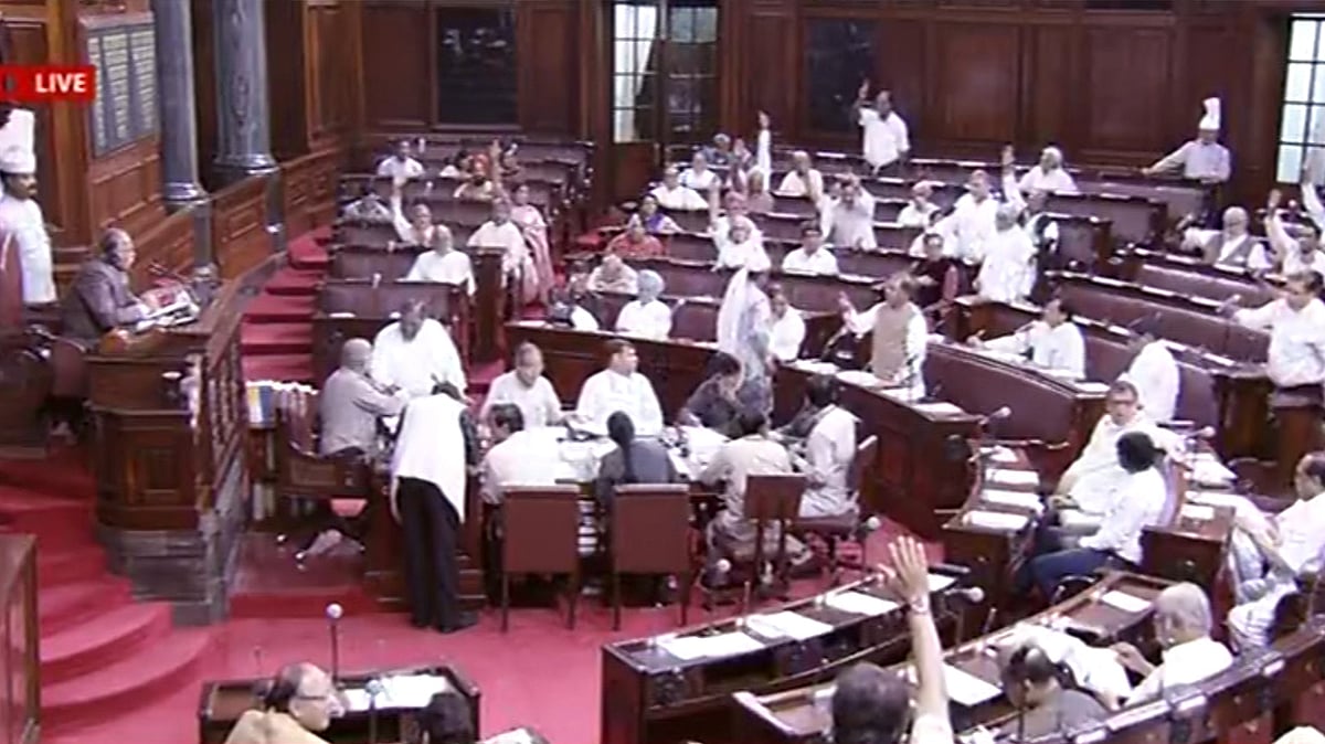 Rajya Sabha members discussed the issue of paid news in the Upper House of Parliament on Tuesday. (Photo: RSTV screengrab)