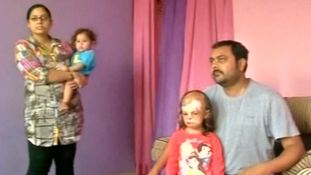Sudeepta with her family in Varanasi. (Photo: ANI screengrab)
