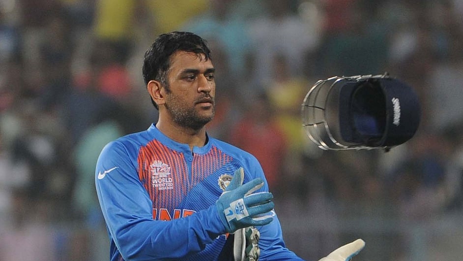MS Dhoni during this year’s World T20. (Photo: IANS)