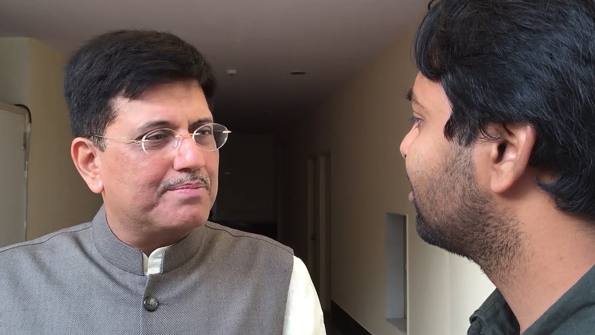 In an exclusive interview to <b>Bloomberg | Quint</b>, Minister of State for Power Piyush Goyal blames the states for wrong rural electrification data. (Photo: Bloomberg | Quint)