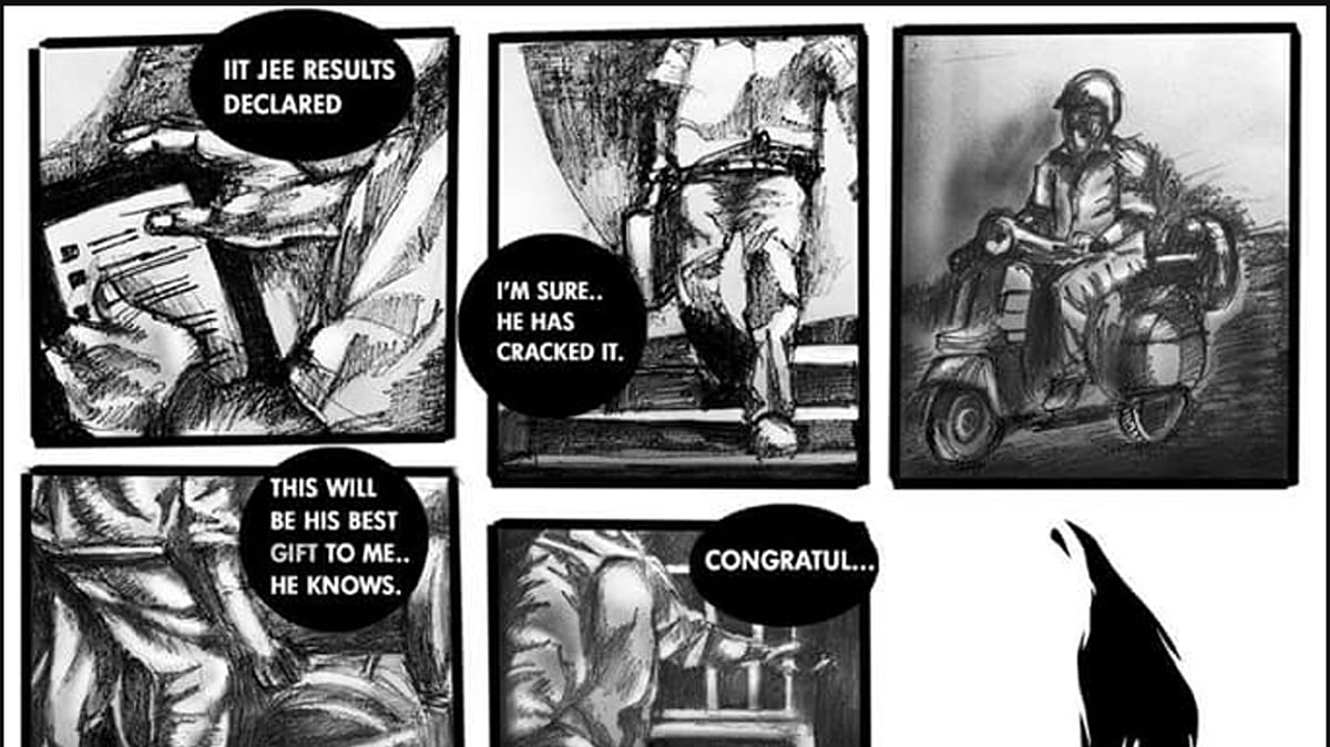 The sorry state of student suicides illustrated poignantly. (Photo Courtesy: Twitter/Manoj Nath)
