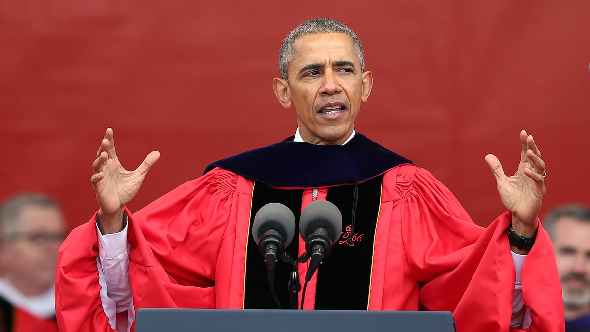 President Barack Obama delivers the commencement address at Rutgers University Sunday, 15 May 2016 in Piscataway, NJ. (Photo: AP)