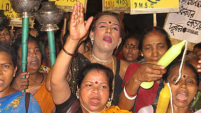 Sex workers at a demonstration in Sonagachi. Photo used for representational purpose. (Photo: Durbar Mahila Samanaya Committee)