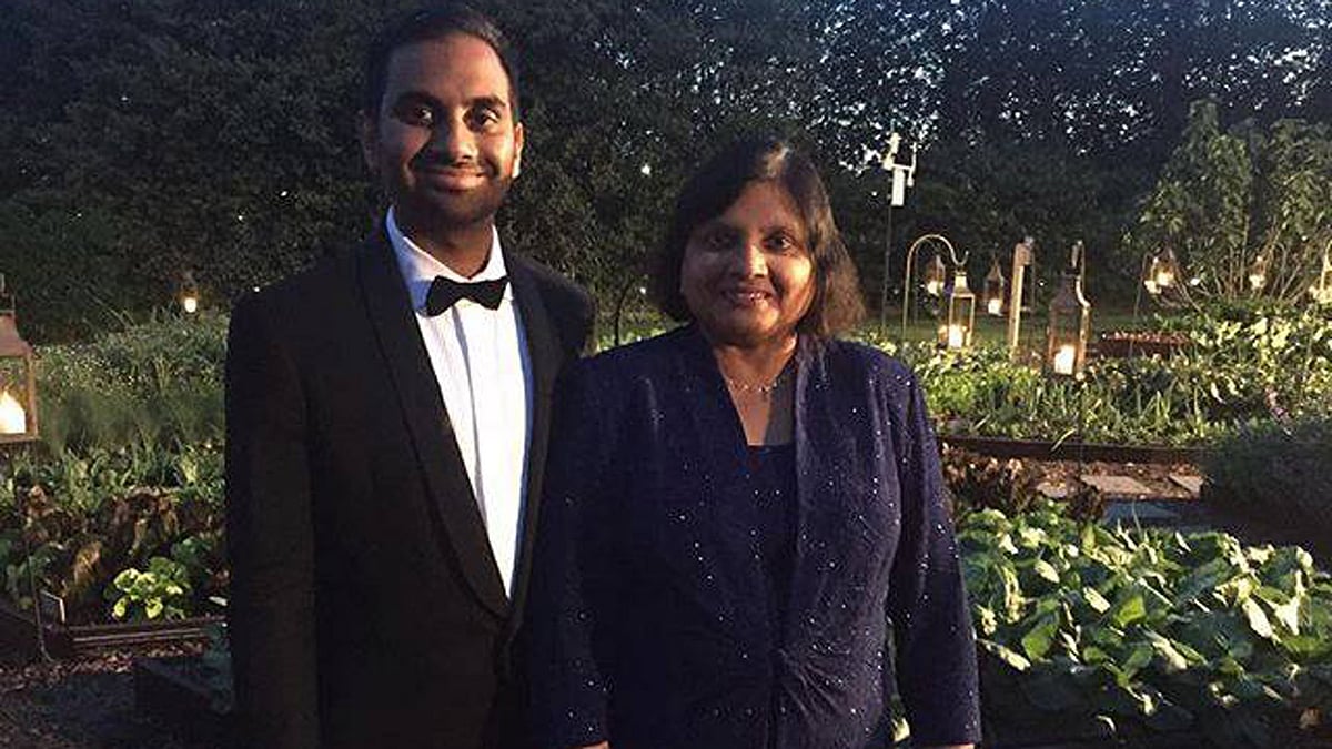 Actor Aziz Ansari with his mother. (Photo Courtesy: <a href="https://www.facebook.com/azizansari/?fref=ts">Aziz Ansari’s Facebook page</a>)