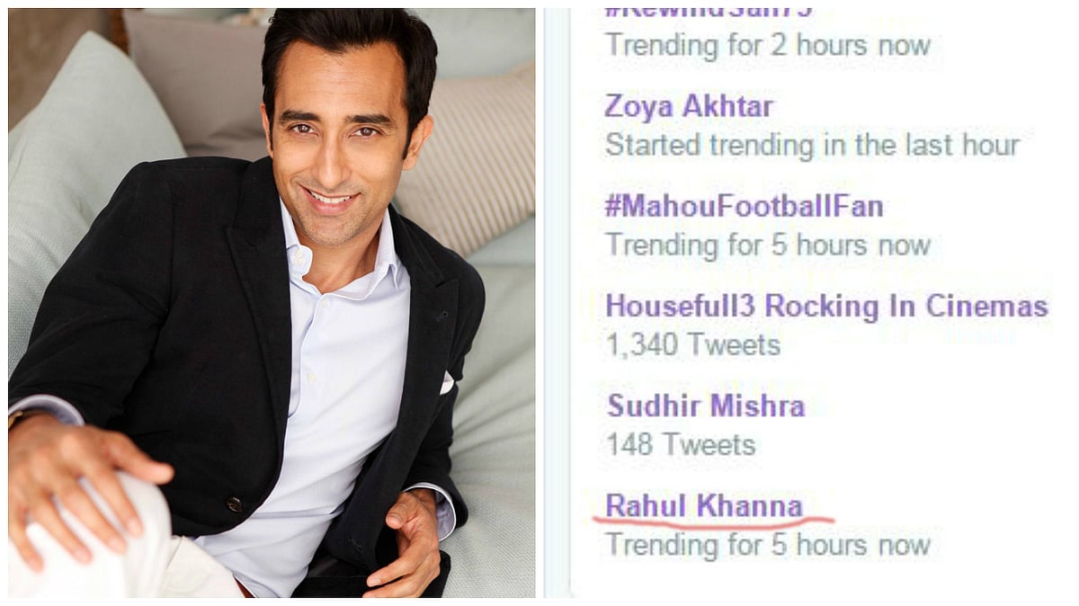 Rahul Khanna’s famous DMs put him on the trend list. (Image : Twitter/<a href="https://twitter.com/R_Khanna">Rahul Khanna</a>)