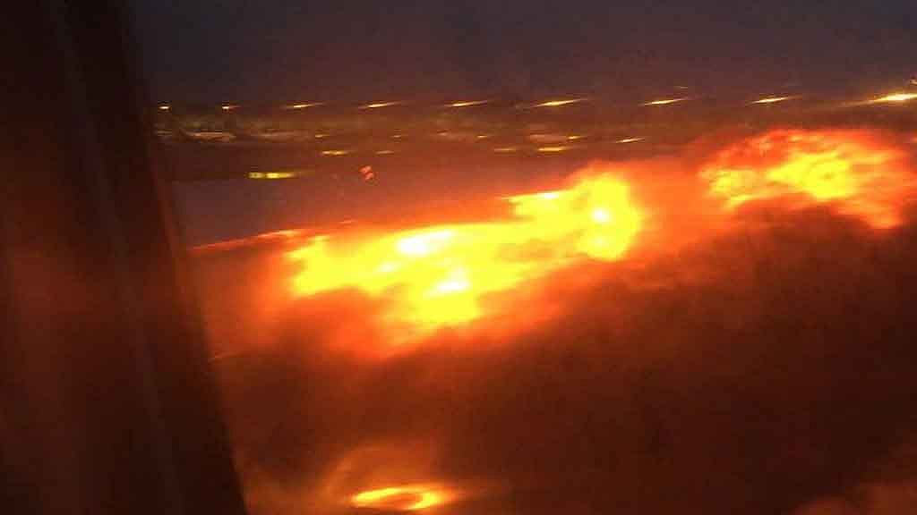 The aircraft’s right engine caught fire after Flight SQ368 touched down more than four hours after takeoff. (Photo: Lee Bee Yee )