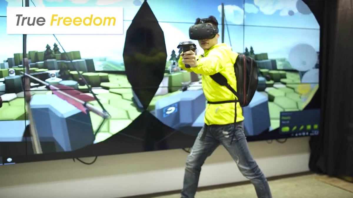 Don’t feel scared of falling off tangled wires with VR Backpack. (Photo Courtesy: YouTube/Zotac)
