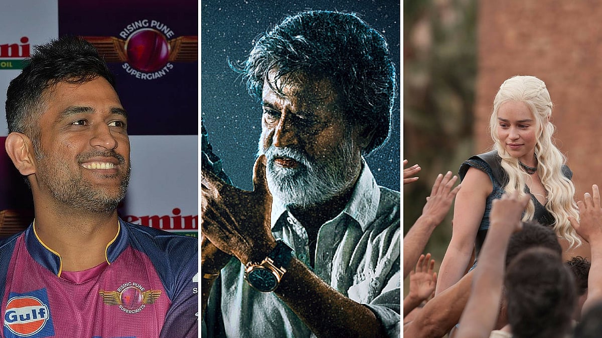 Dhoni, Rajnikanth and GOT’s Khaleesi. (Courtesy: Facebook)
